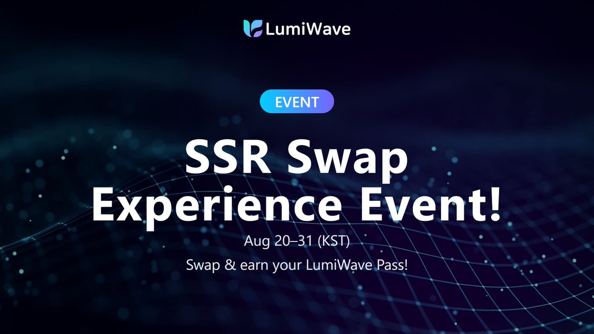 📢 Get ready for the SSR Swap Experience Event!
From Aug 20–31 (KST), you’ll have a chance to swap and earn a 7-days LumiWave Pass 🎉

👉 How to join:

🔴 Complete your swap during the event period.

🔴 Submit your INNO ID + Role ID in the Google Form.

Rewards will be issued