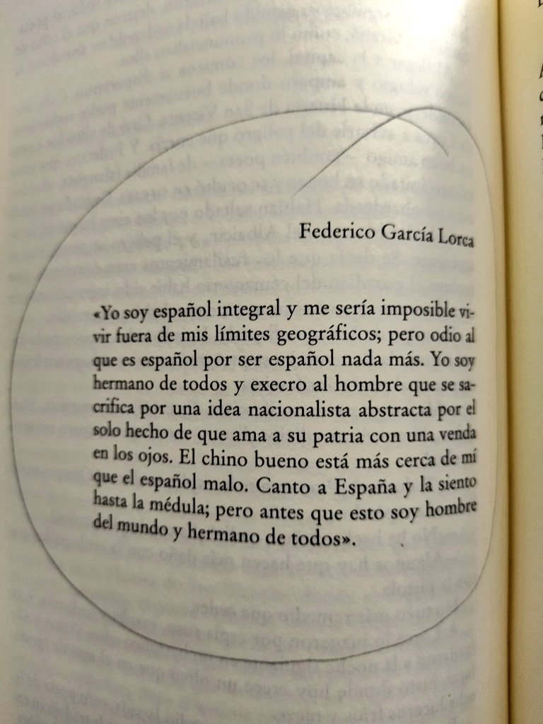 Reyes Aguilar (@oncereyes) on Twitter photo Lorca, en su recuerdo, hoy y siempre. Porque su palabra queda en sus textos y en los textos de otros escritores.
En "La península de las casa vacías" de David Uclés, página 346.
No muere quien es inmortal.
<a href="/daviducles_/">David Uclés</a> #FedericoGarciaLorca Lorca, en su recuerdo, hoy y siempre. Porque su palabra queda en sus textos y en los textos de otros escritores.
En "La península de las casa vacías" de David Uclés, página 346.
No muere quien es inmortal.
<a href="/daviducles_/">David Uclés</a> #FedericoGarciaLorca