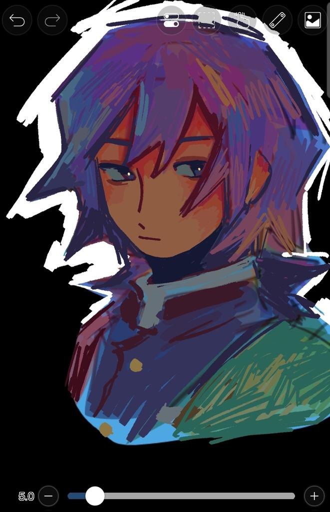 my whimsy coloring from 2022 come back to me #demonslayer #giyuutomioka