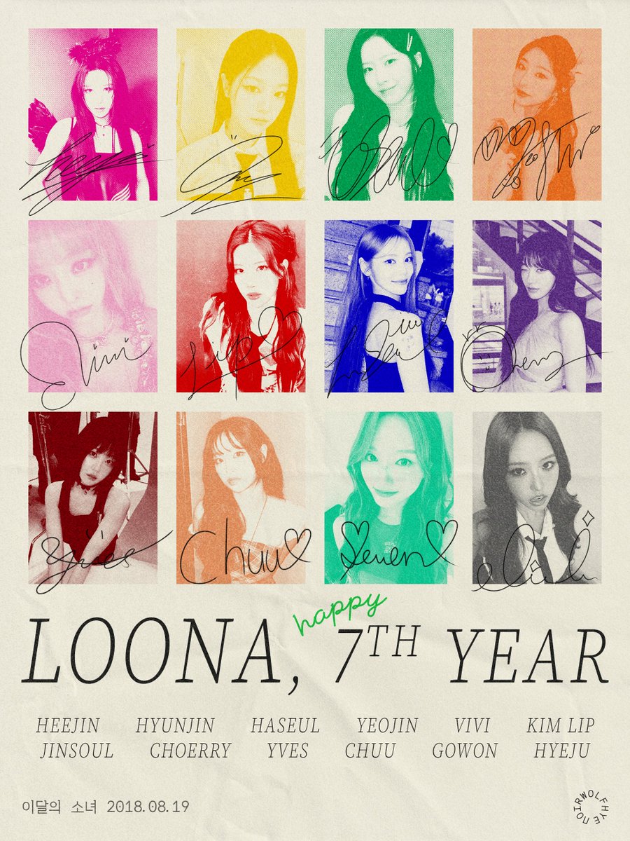 noirwolfhye's tweet image. Happy 7th Year of Debut, LOONA! 🌙

#LOONA #이달의소녀
#noirwolfhyeedits