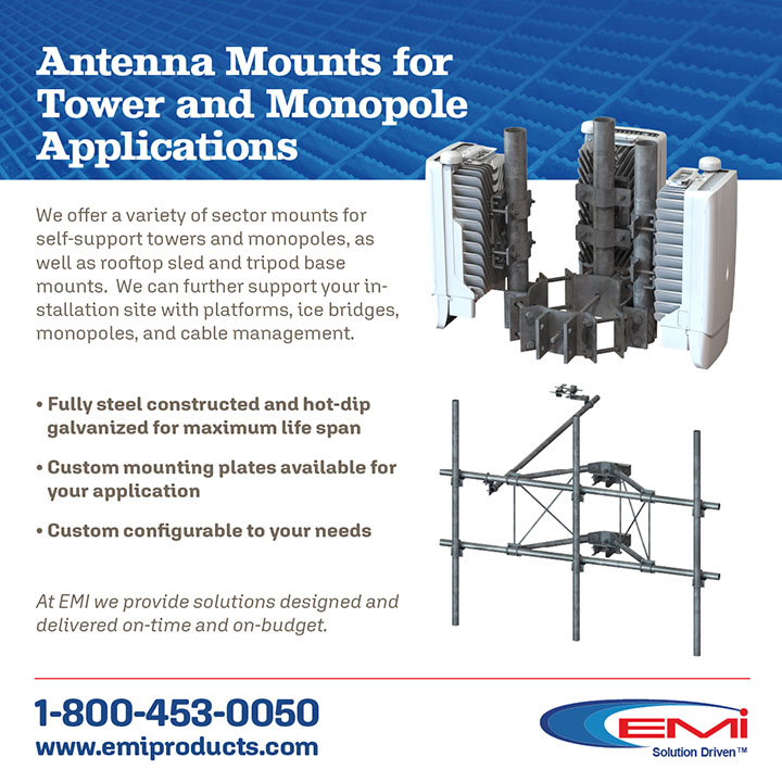 emiproductshtx's tweet image. We offer a variety of antenna mounts for tower and monopole applications.
Contact us to learn how EMI can design a solution for you.
bit.ly/4lzhXST
#solutiondriven #telecom #monopole #antenna #mounts