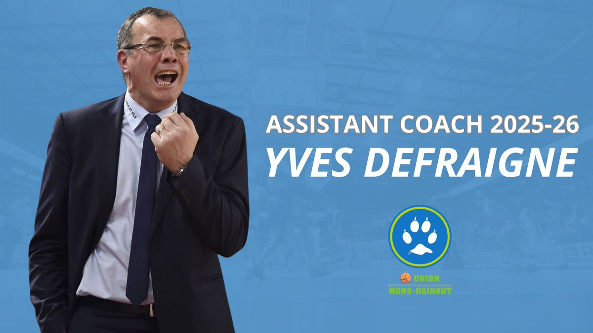 mons_hainaut's tweet photo. Yves Defraigne, figure bien connue du club, devient l'Assistant Coach ! 

Yves a accédé à la demande de Frank de le rejoindre et l'assister dans ses nouvelles fonctions.

Un sérieux atout grâce à l'expérience et les connaissances d'Yves, à la fois pour notre staff et nos joueurs. https://t.co/oysCjmOhzB