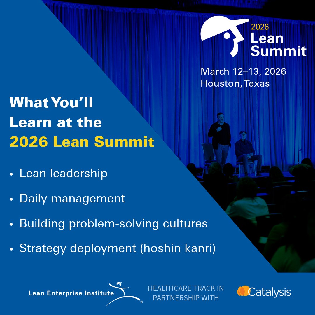 LeanDotOrg's tweet photo. Come for the keynotes. Stay for the lightbulb moments.
We’ll explore what actually works—from the people doing the work.
Register now: https://t.co/bUpWsv9JQW
#LeanSummit2026 #LeanThinking #ProblemSolving #Leadership https://t.co/C7x8UG0t83