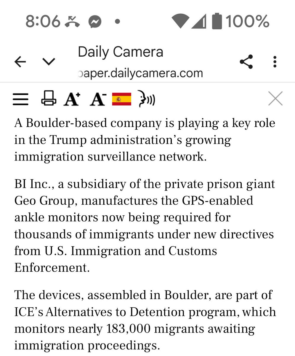 Darren O'Connor, Free 🇵🇸 (@odarren1) on Twitter photo Sanctuary city <a href="/bouldercolorado/">City of Boulder</a> is home of BI Inc., whom locals protested in 2019. The city initially took steps to distance itself from BI, but then changed course in support of the company, which is now growing its business rapidly providing GPS monitoring of immigrants. Sanctuary city <a href="/bouldercolorado/">City of Boulder</a> is home of BI Inc., whom locals protested in 2019. The city initially took steps to distance itself from BI, but then changed course in support of the company, which is now growing its business rapidly providing GPS monitoring of immigrants.