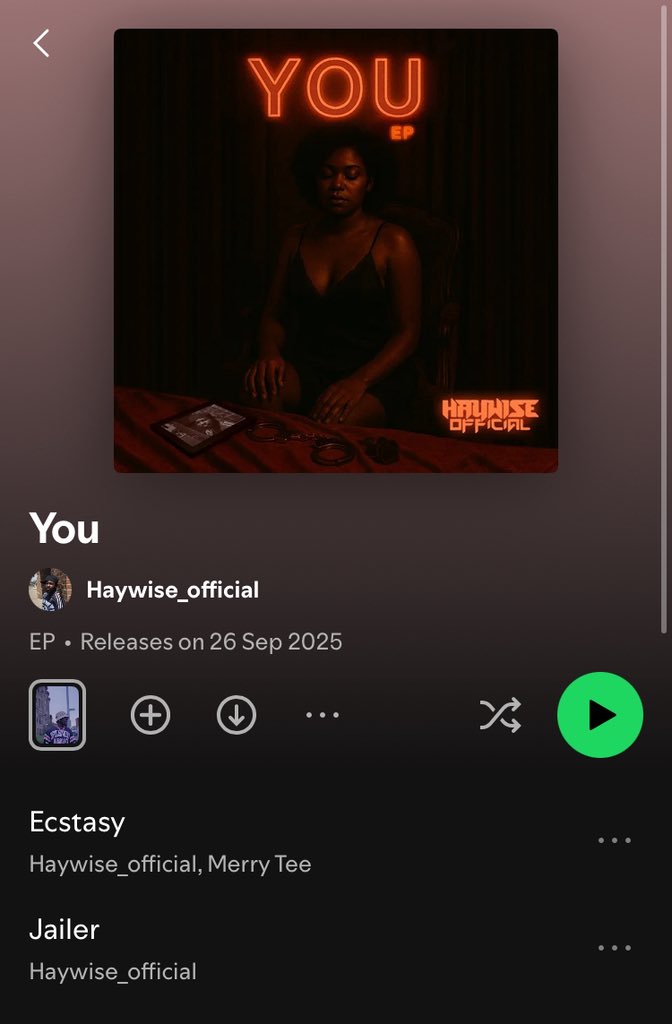 🚨 <a href="/haywiseofficial/">Graced Boy</a> is set to drop his debut EP “You” 💽

🗓️ Out 26 - 09 - 2025