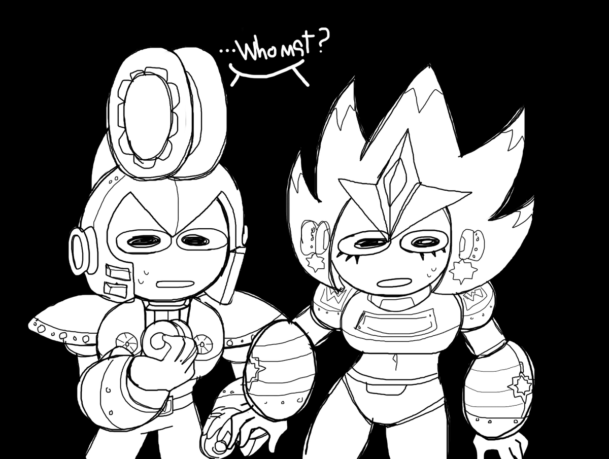 INFINITE__PINK's tweet photo. [ #MegaManunlimited ]
[ #CometWoman + #JetMan + #YoyoMan ]
{REDRAW, sorta-]

'' w - what? is it that bad!?"
" . . . "

Comet and Yo-Yo -at Jetman's request- slice down their big brother's helmet and face mask. The reveal left the two speechless and jetman concerned. https://t.co/yrpEPiLVsw