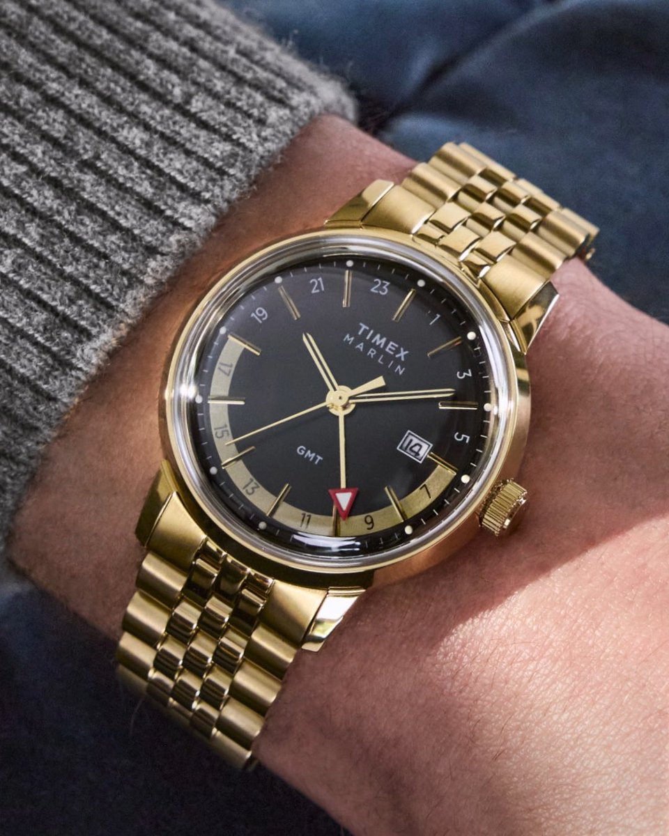 timex's tweet image. Time looks better on a Marlin.

The new Marlin Quartz GMT brings dual time zone tracking to our ‘60s Marlin. 

Shop the collection now: timex.com/products/marli…

#timex #timexmarlin #watchfam #watchlovers #newwatch #wristcheck #maketimeyours #analoglife