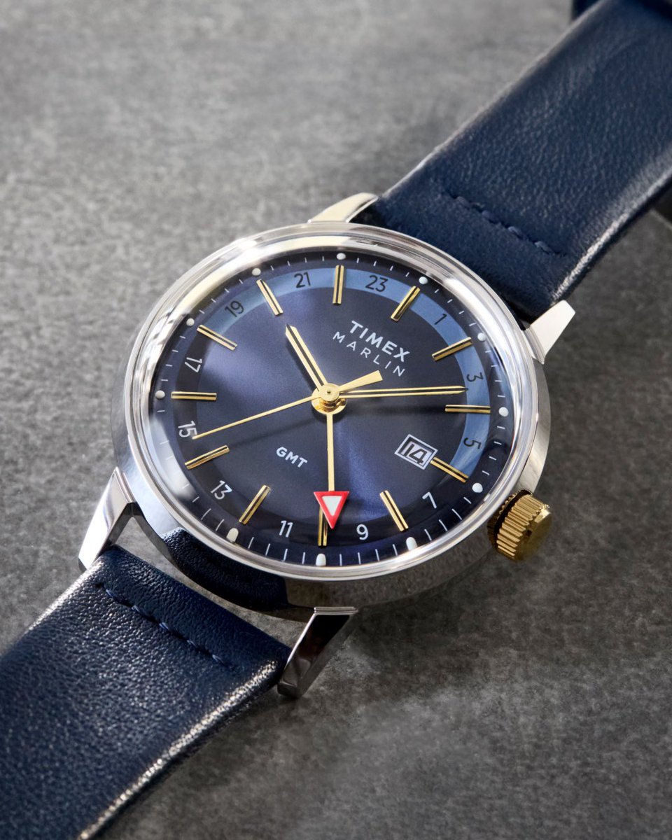 timex's tweet image. Time looks better on a Marlin.

The new Marlin Quartz GMT brings dual time zone tracking to our ‘60s Marlin. 

Shop the collection now: timex.com/products/marli…

#timex #timexmarlin #watchfam #watchlovers #newwatch #wristcheck #maketimeyours #analoglife