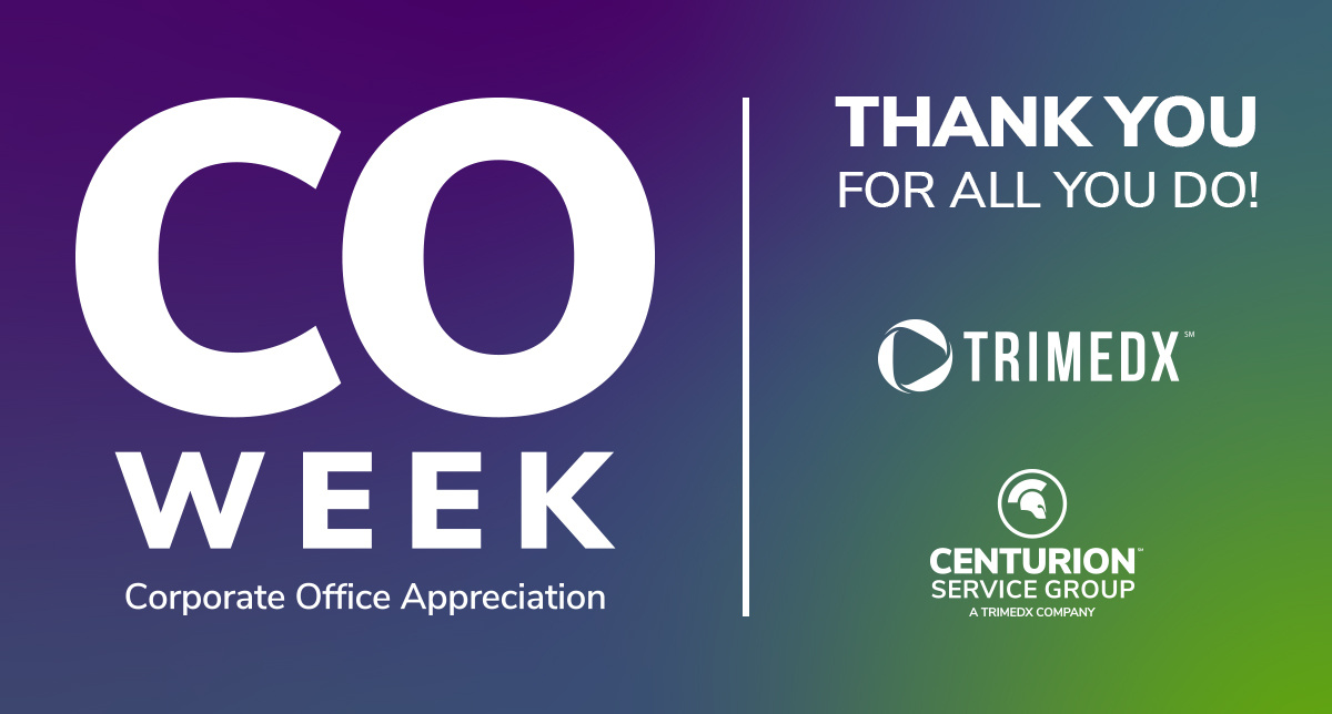 TRIMEDX (@trimedx) on Twitter photo It’s Corporate Office Appreciation Week! A big thank you to our #TRIMEDX and <a href="/CentServGrp/">Centurion Service Group: A TRIMEDX Company</a> teams for the vital support you provide every day. Your dedication behind the scenes empowers our field teams and clients—your impact does not go unnoticed! It’s Corporate Office Appreciation Week! A big thank you to our #TRIMEDX and <a href="/CentServGrp/">Centurion Service Group: A TRIMEDX Company</a> teams for the vital support you provide every day. Your dedication behind the scenes empowers our field teams and clients—your impact does not go unnoticed!