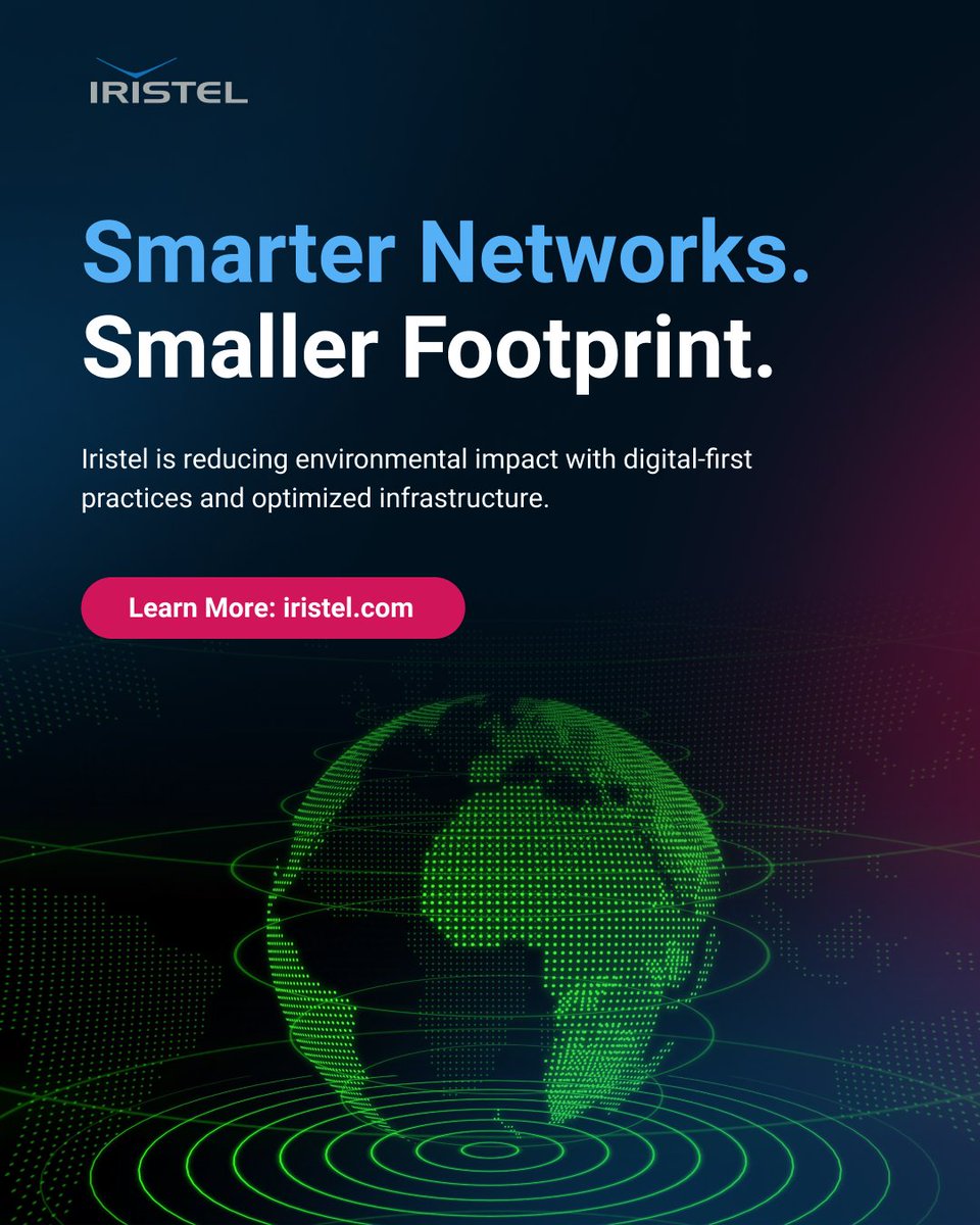 iristel's tweet image. Connecting Responsibly, One Step at a Time.
At Iristel, we’re embracing smarter, greener operations reducing paper use, optimizing infrastructure, and supporting digital-first practices that lower our environmental impact. 🌱📡
#SustainableTech #GreenTelecom #IristelEco