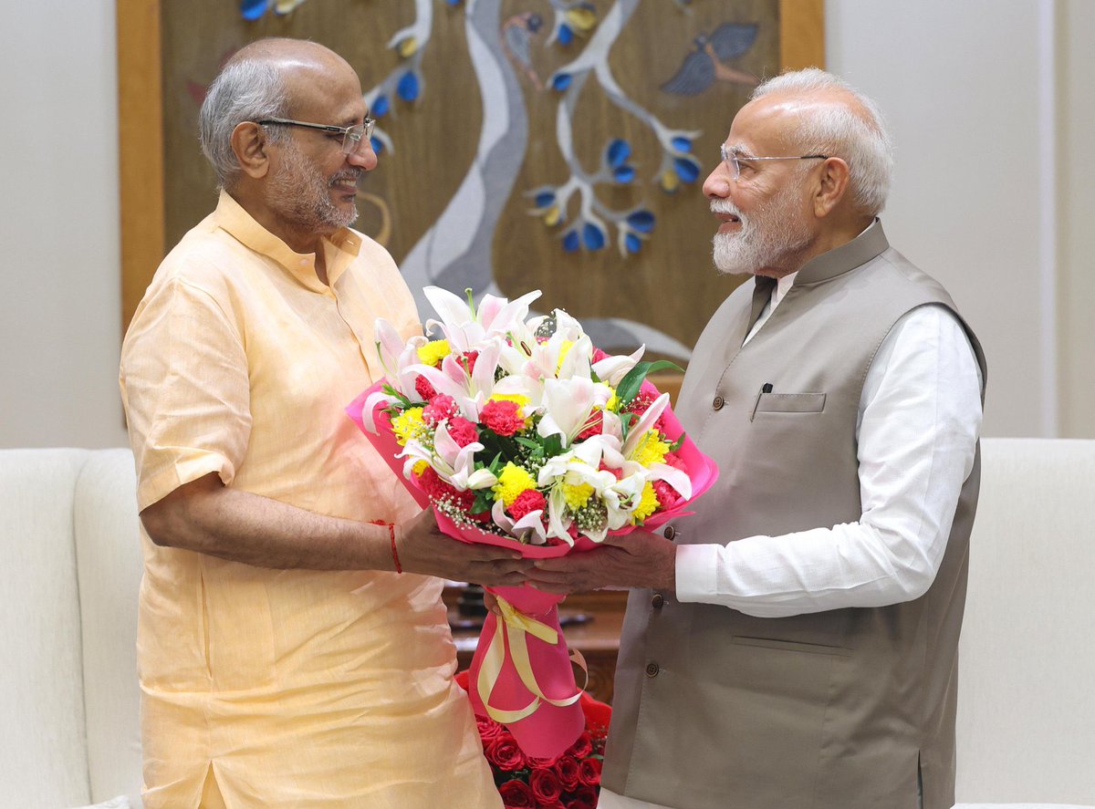 CP Radhakrishnan (@cprguv) on Twitter photo Blessed and honoured to meet our beloved People’s leader our most respected Honourable Prime Minister Shri. <a href="/narendramodi/">Narendra Modi</a> Ji today in New Delhi. 🙏🙏 Blessed and honoured to meet our beloved People’s leader our most respected Honourable Prime Minister Shri. <a href="/narendramodi/">Narendra Modi</a> Ji today in New Delhi. 🙏🙏