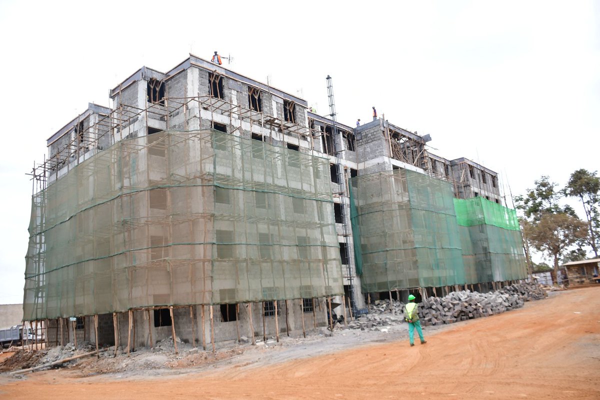 boma_yangu's tweet photo. A landmark initiative under the Affordable Housing Programme (AHP) and implemented by the State Department of Housing and Urban Development, the Thika Uti Affordable Housing Project is transforming urban living by providing modern, affordable homes while generating economic opportunities for the local community.
Launched in December 2024, the project comprises six blocks with a total of 573 housing units. 
Block B features spacious two- and three-bedroom apartments, while Block A offers social housing units in both two- and three-bedroom configurations, catering to diverse household needs.
The estate is thoughtfully planned with a range of community amenities, including a clubhouse, basketball court, kindergarten, children's play area, 32 retail shops and ample roadside parking, ensuring residents enjoy convenience, recreation and social interaction.
The project has already generated 271 jobs, directly engaging 60 carpenters, 20 masons, 140 casual labourers, six equipment operators, 20 steel fixers, seven welders, seven drivers, four security personnel and seven student trainees from local institutions. 
This employment not only provides livelihoods but also enhances skills development and stimulates economic activity in the surrounding community.