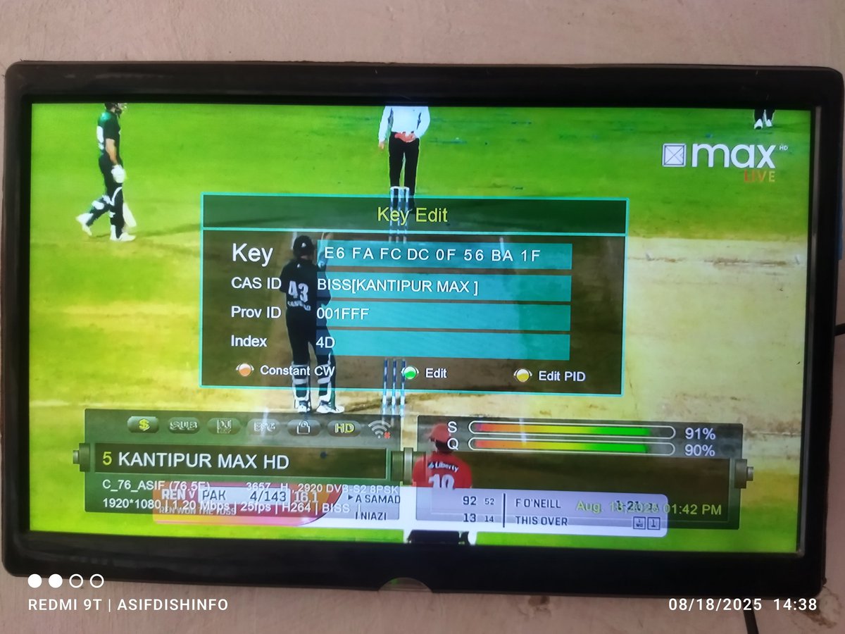asifdishinfo's tweet photo. #TopEndT20 🏏LIVE #KantipurMaxHD
#ApStar7 - 76.5°E C-Band
TP : 3657 H 2920
BissKey Enjoy 👇👇👇 https://t.co/TdwLkkhYQ5