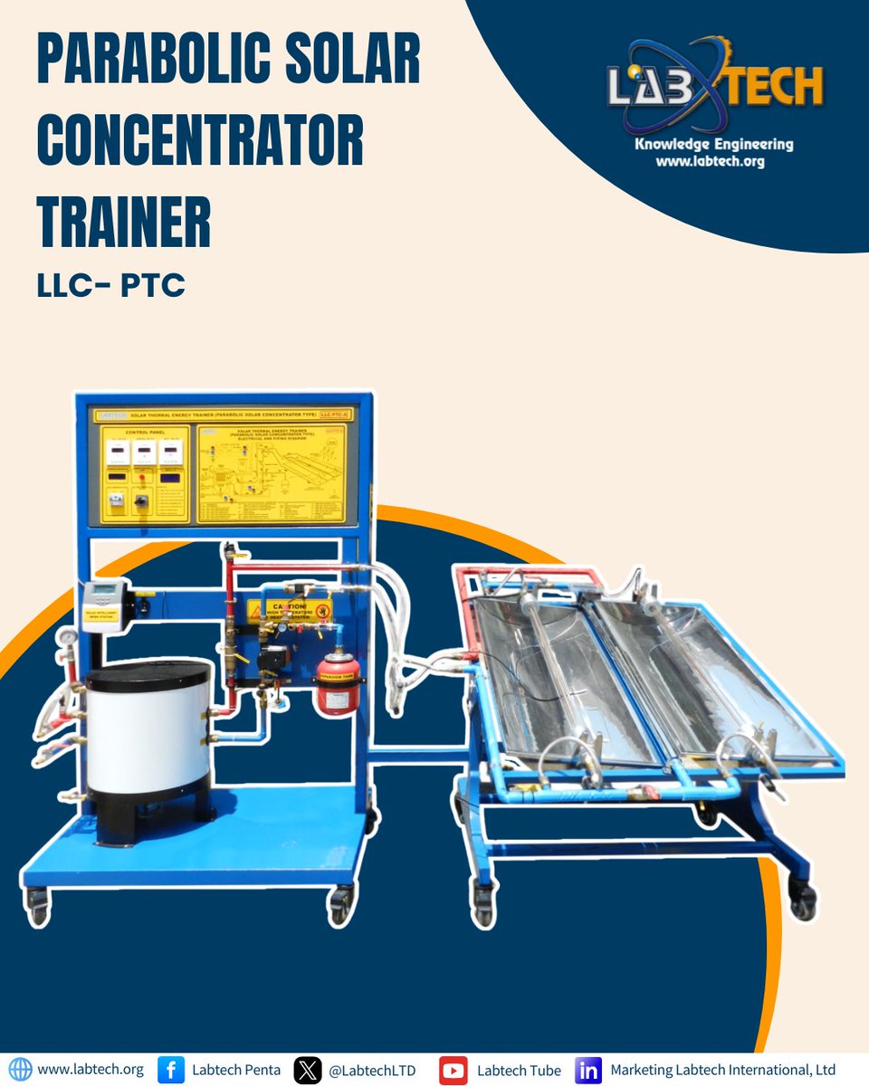 LabtechLTD's tweet image. Labtech International – Parabolic Solar Concentrator Trainer – LLC-PTC