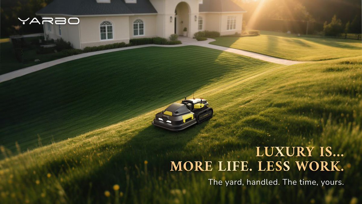 yarboglobal's tweet photo. For those who define luxury by moments, not maintenance.
Yarbo keeps your estate flawless, season after season β so your time remains entirely your own. πΏπ
#Yarbo #Landscaping #GrandEstate #YardRobot #Landscapers #LuxuryTime #SmartYardCare https://t.co/P4bqAk9S7o