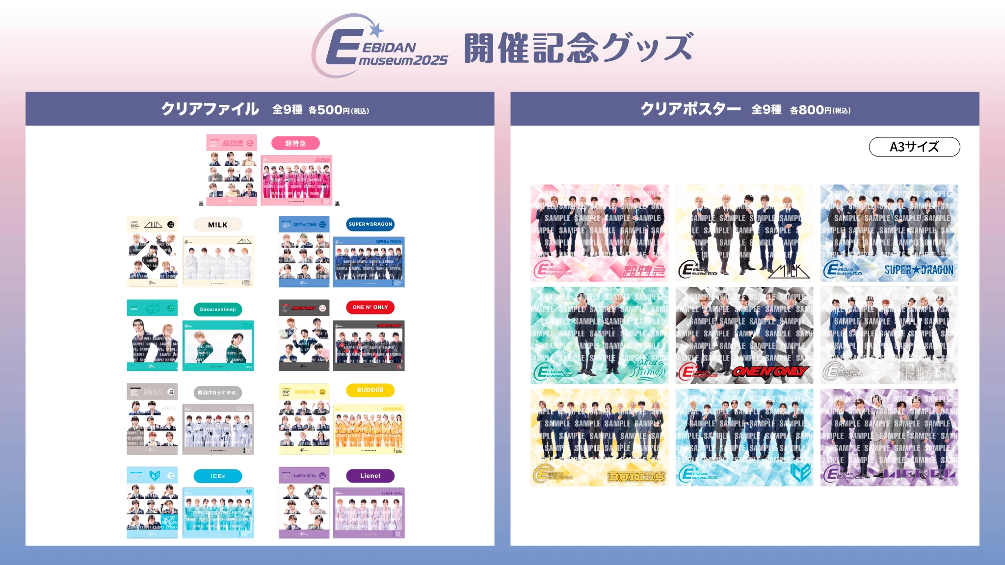 新品 EBiDAN 男子部　2025 グッズ5点セット　アルバム　バック　等 HMV&BOOKS（HMV）公式 on X: 