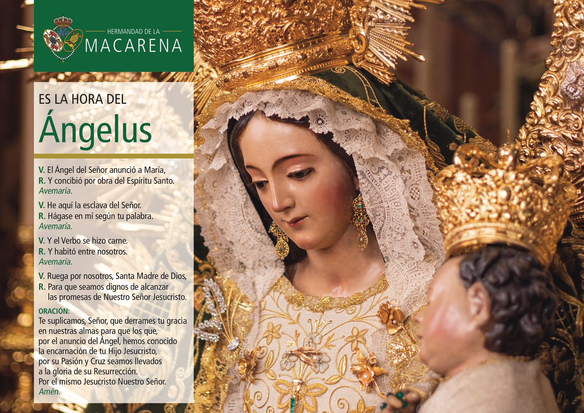 ÁNGELUS | A las 12:00 h te invitamos a rezar el Ángelus y a poner ante la Virgen tus intenciones.