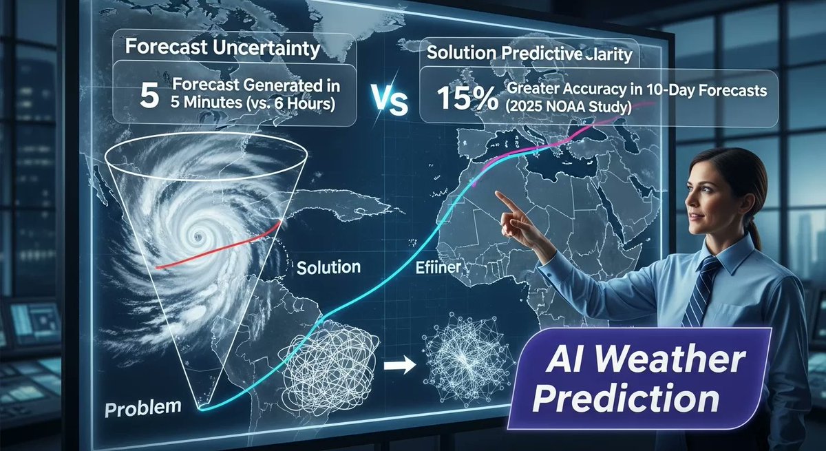 apprentice007's tweet image. AI Weather Prediction: Your Solution to Forecast Uncertainty

The Guide to AI Weather Prediction
            The Solution to Slow, Unreliable Forecasts and the Future of Meteorology

...

justoborn.com/ai-weather-pre…

#AIWeatherPrediction #AIImageArt