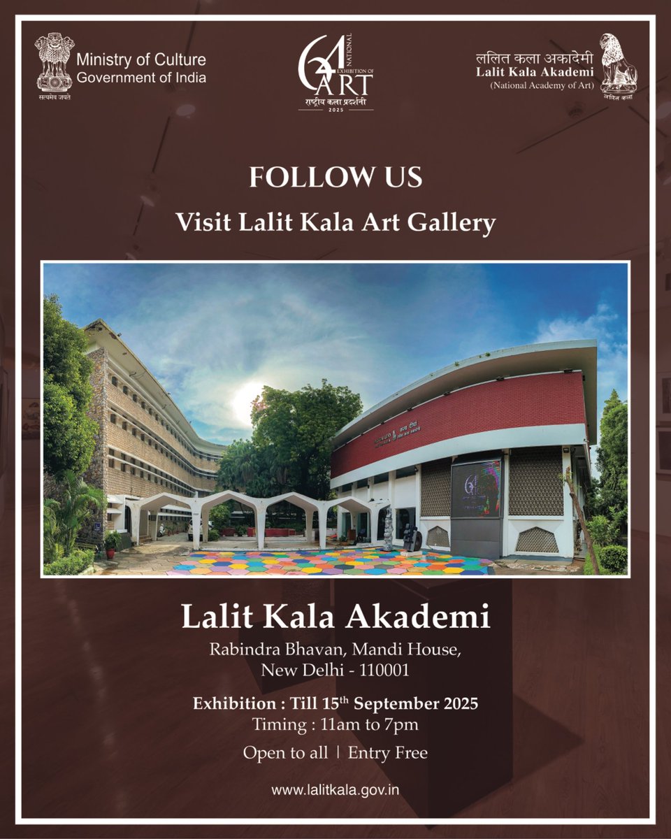 LalitKalaLKA's tweet image. From the nation’s finest artists. ✨
Discover and collect artworks from the 64th National Exhibition of Art (NEA), now available for purchase at Lalit Kala Akademi Gallery, New Delhi.

📍 Lalit Kala Akademi Gallery, New Delhi

#NEA #LalitKalaAkademi #ArtForSale #DelhiEvents