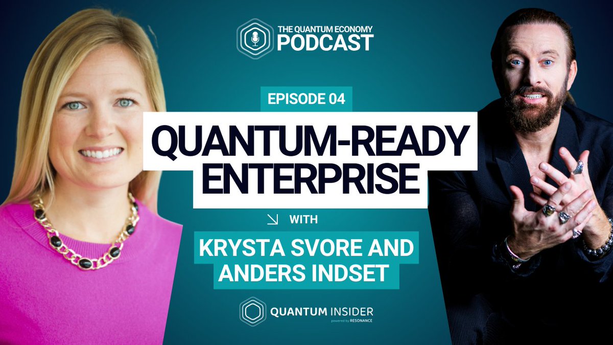 ⚡ Are you #QuantumReady?
In Ep. 4 of The Quantum Economy Podcast, <a href="/AndersIndset/">anders indset</a> talks with Dr. Krysta Svore (<a href="/Microsoft/">Microsoft</a> Quantum) about:
🔐 Post-Quantum Cryptography
⚛️ Reliable, scalable quantum machines
🌍 Responsible innovation &amp; ethics
🧠 Consciousness, computation &amp;