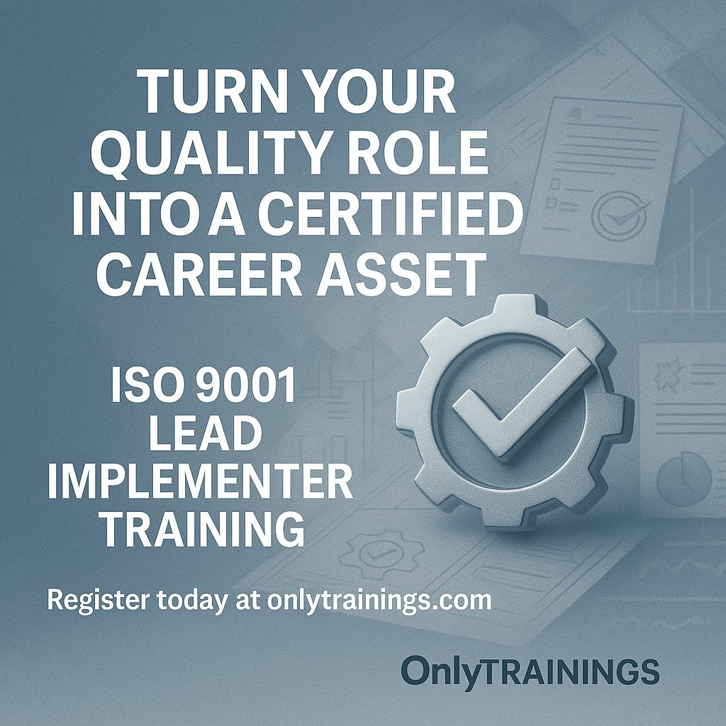 #ISO #iso9001 #onlytrainings