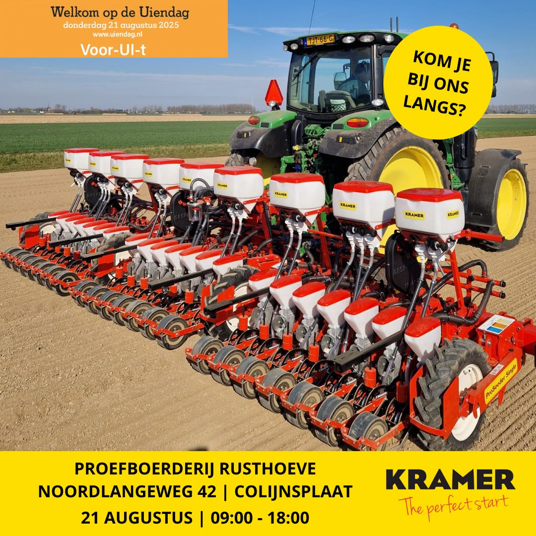 kramerstart's tweet image. Komende donderdag zijn wij weer van de partij, 𝐰𝐢𝐞 𝐳𝐢𝐞𝐧 𝐰𝐢𝐣 𝐝𝐚𝐚𝐫? 🤝🏻🧅

#laatstetechnieken #zaaitechniek #kramertheperfectstart #zaaimachines #uiendag #mooiweer #proefveldzaaimachine