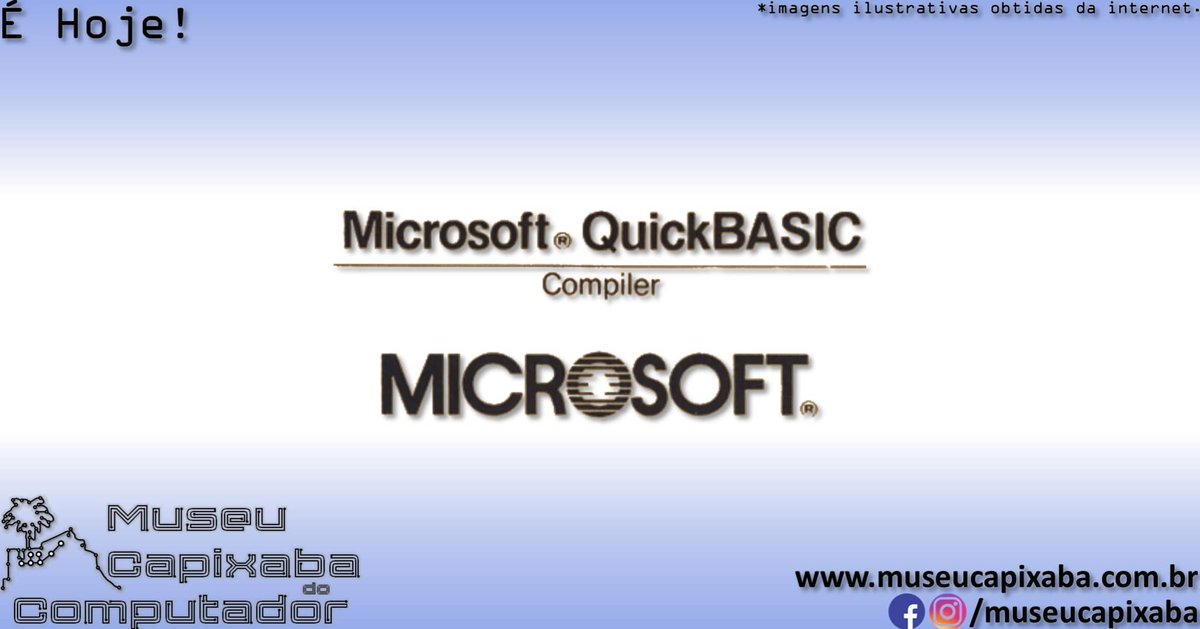 museucapixaba's tweet photo. É hoje! O Microsoft QuickBASIC faz 40 anos!

+em https://t.co/WTVa8eNTyd

#MuseuCapixaba #mcc #éhoje #museu #Tecnologia #Retro #Geek #BASIC #Microsoft #QuickBASIC #BASIC86 #MicrosoftBASIC #BASICPDS #VisualBasicforDOS #IBMPC #IDE #AltairBASIC #GWBasic #VisualBasic #FreeBASIC #QB64 https://t.co/ljtWDeYWTu