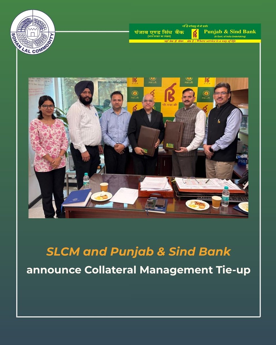 SLCM_Group's tweet image. Building on our IDBI Bank success, we're thrilled to partner with Punjab &amp;amp; Sind Bank! This new collaboration will bring our collateral management solutions to more farmers, helping them get loans with their stored crops.
#SLCM #PunjabAndSindBank #AgriFinancing #Farmers