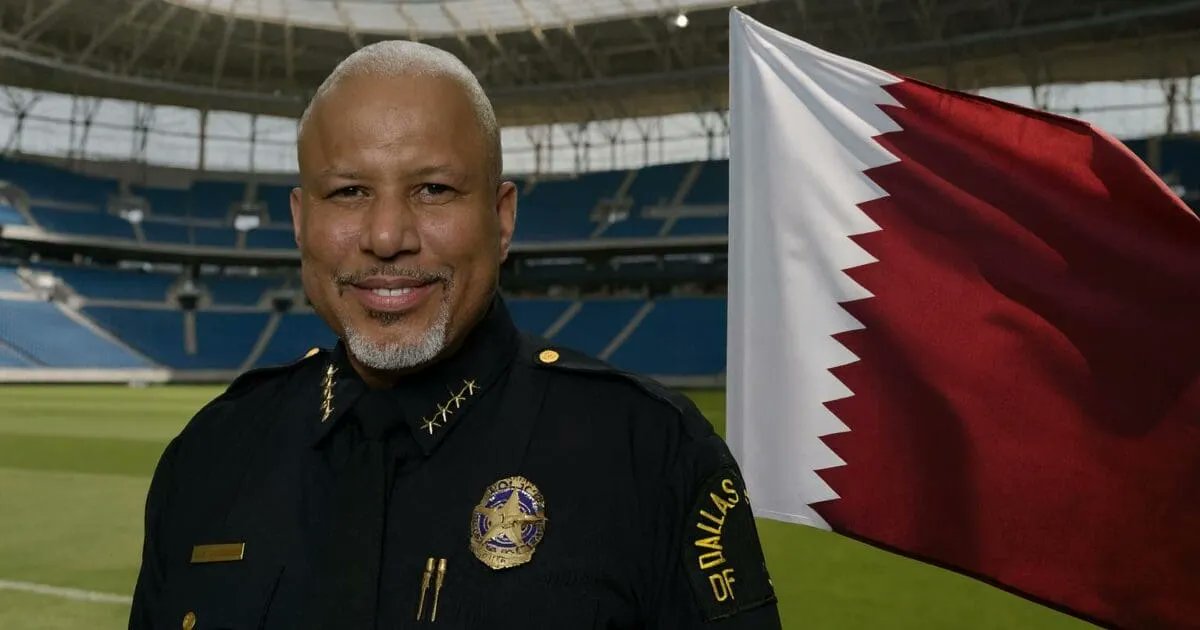 🚨 ALERT TEXAS! 

Dallas Police Chief Bows to Qatar — Hamas’s Banker 

In just 100 days on the job, Dallas Police Chief Daniel Comeaux has already flown 8,000 miles to Doha to “learn security” from Qatar — the terror state that bankrolls Hamas, shelters its commanders in luxury,