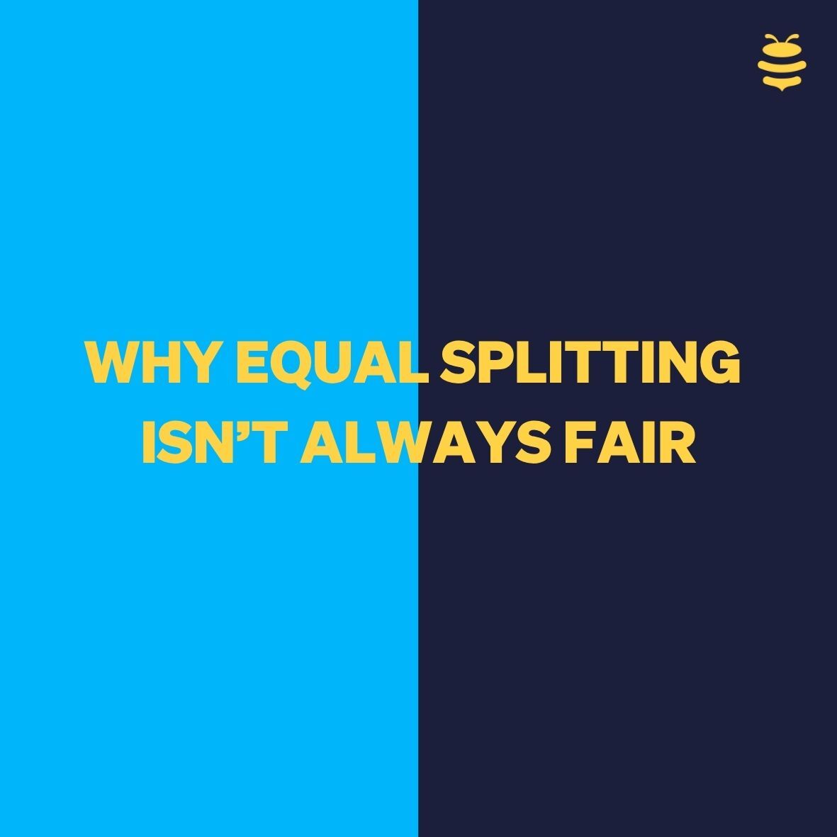 beewise's tweet photo. Equal doesn’t always mean fair. Especially when incomes aren’t equal.

Our “Mine, Yours, and Ours” system helps you navigate these tricky moments.

Learn how to protect relationships and finances: https://t.co/2GOcEEI0Xz

#ExpenseSplitting #Beewise #InvestmentApp https://t.co/yAj0DbYQ42