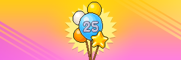 💙🎈 El crackeable "Globos Brillantes 25 Años" ya se encuentra disponible por tercera vez en el catálogo de #Habbo.

👉 Para más información sobre su contenido, probabilidades y precio ingresa en nuestra noticia: habtium.es/news/19660