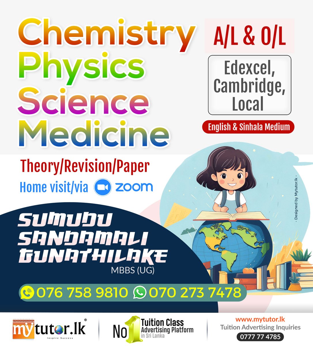 mytutorlk's tweet image. 🥇𝗧𝗼𝗽𝗔𝗱
Chemistry, Biology, Physics, Science, Medicine
View more : tinyurl.com/4b8x62ec