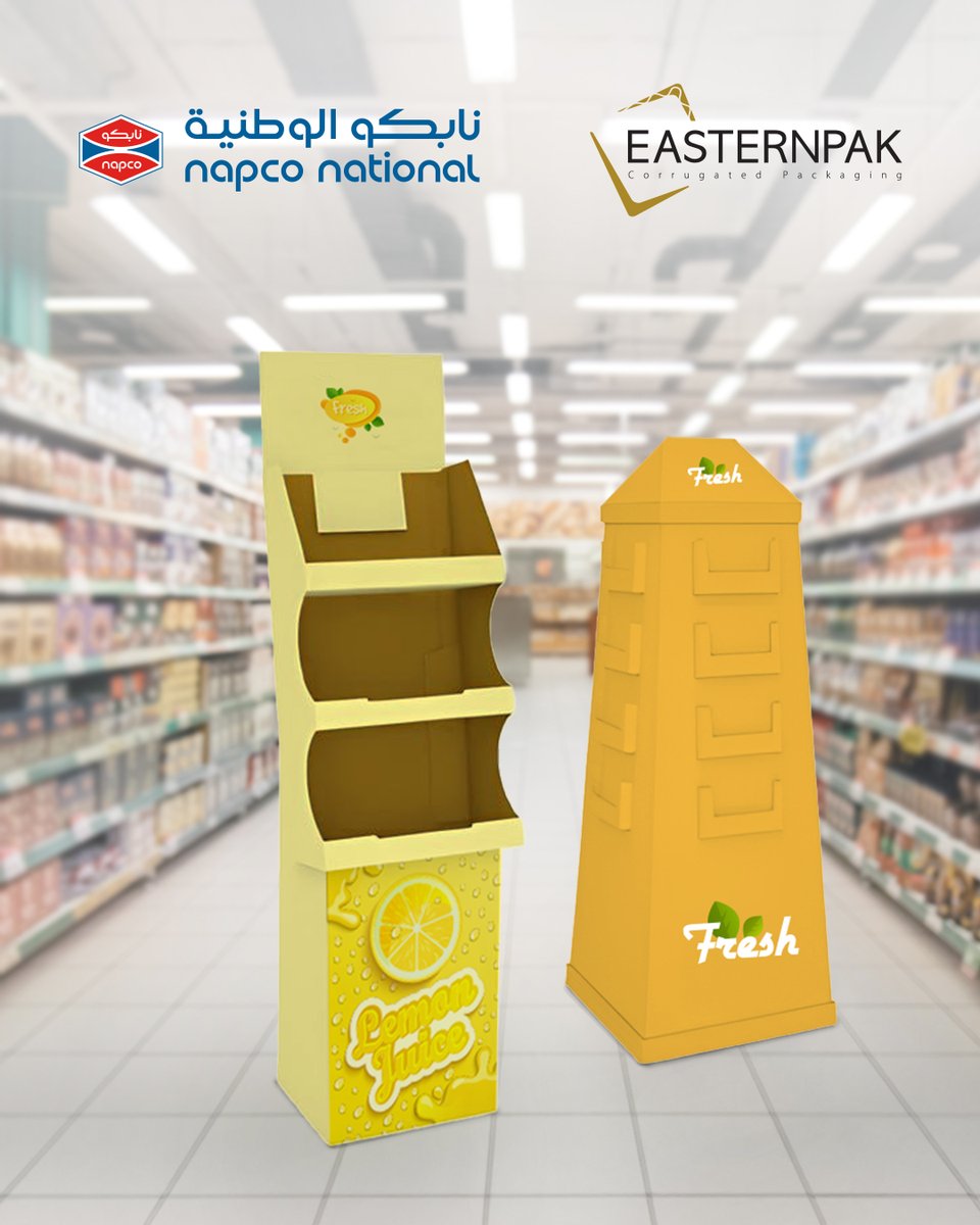 NapcoNational's tweet image. Your products deserve to stand out! Our #PromotionalPackaging &amp;amp; #DisplayPackaging from #EasternPak enhance visibility, attract customers &amp;amp; boost sales with custom, high-quality designs.
📞 +966 13 829 5700 | info@easternpak.com
#NapcoNational
