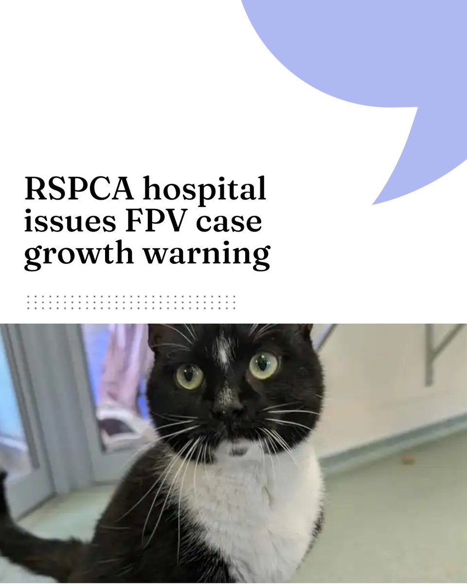 RSPCA hospital issues FPV case growth warning

 vettimes.com/news/vet-nursi…
