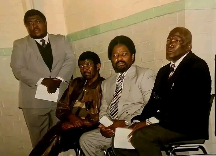 South African thespiens: L to R, Mabutho "Kid" Sithole, Sam Williams, Joe Mafela and Ken Gampu.