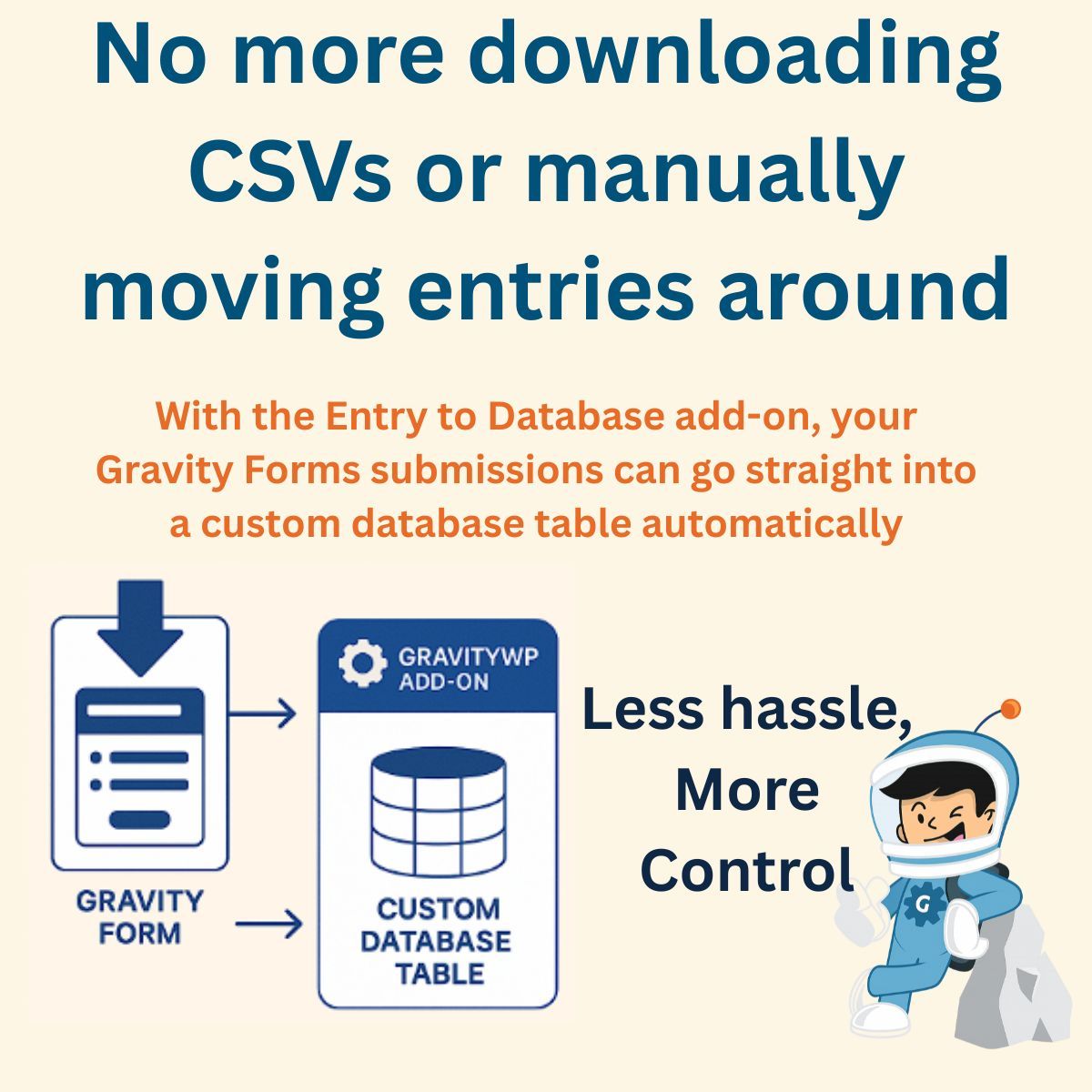 Tired of syncing your Gravity Forms data manually? Try Entry to Database store form entries straight into your custom DB table, no CSV export needed.
buff.ly/YsbYQ0a
#NoCode #WordPressAutomation #GravityForms