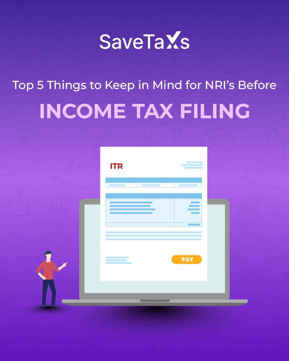 SaveTaxs_'s tweet photo. Hey NRIs! Filing your Indian tax return? 🇮🇳 

Here are 5 key things you need to remember.
Don't get caught out! 

For expert help, DM the team at @savetaxs.
#NRITax #TaxFiling #IndiaTax #TaxTips #ITR https://t.co/iqeKzxZLVG