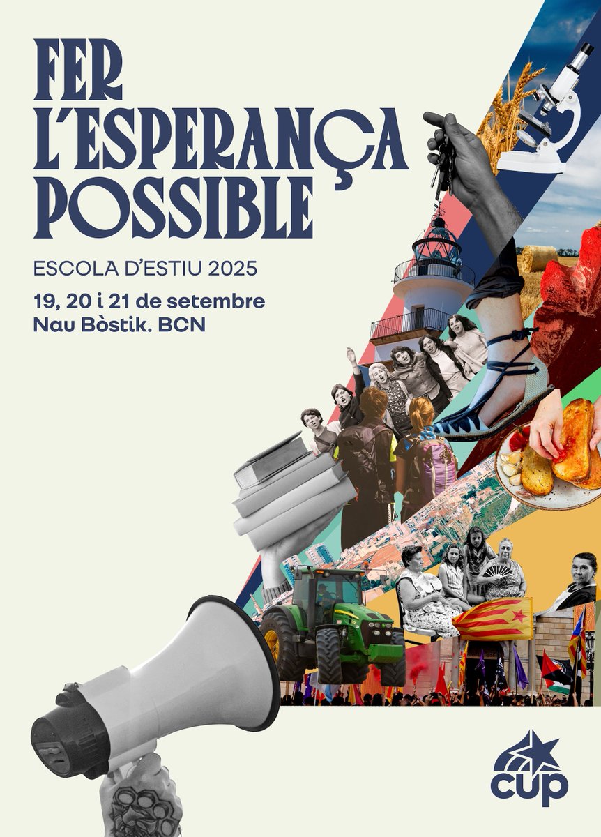 📢 #EscolaCUP | Fer l'esperança possible

Torna l'Escola d'Estiu de la CUP, el 19, 20 i 21 de setembre a la Nau Bòstik

Més informació a escola.cup.cat