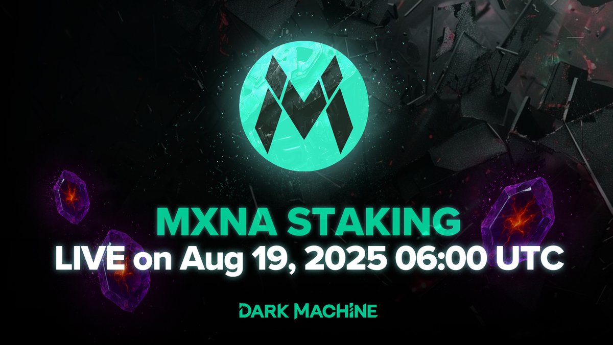 DarkMachineWeb3's tweet image. 💠MXNA Staking Begins Soon💠
Starting tomorrow, August 19 at 06:00 (UTC), $MXNA Staking goes live.
Stake your $MXNA to earn PLMX, an unlisted utility token.
PLMX is a valuable asset used for NFT exchanges within Dark Machine.

Access the staking site here:…