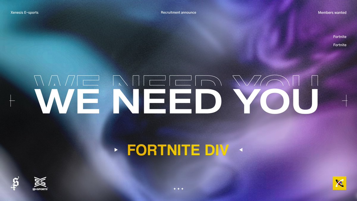 【Fortnite部門選手募集✉️】

この度Xenesisでは以下のメンバーを募集します

◾︎競技選手 pr300位以内
◾︎育成選手 pr2000位以内
※16歳以上のみ

《応募方法》
⒈<a href="/Xenesis_esports/">Xenesis e-sports</a> のフォロー
⒉下記応募フォームの記入

docs.google.com/forms/d/e/1FAI…

沢山の応募お待ちしております🙇‍♂️

#XENWIN