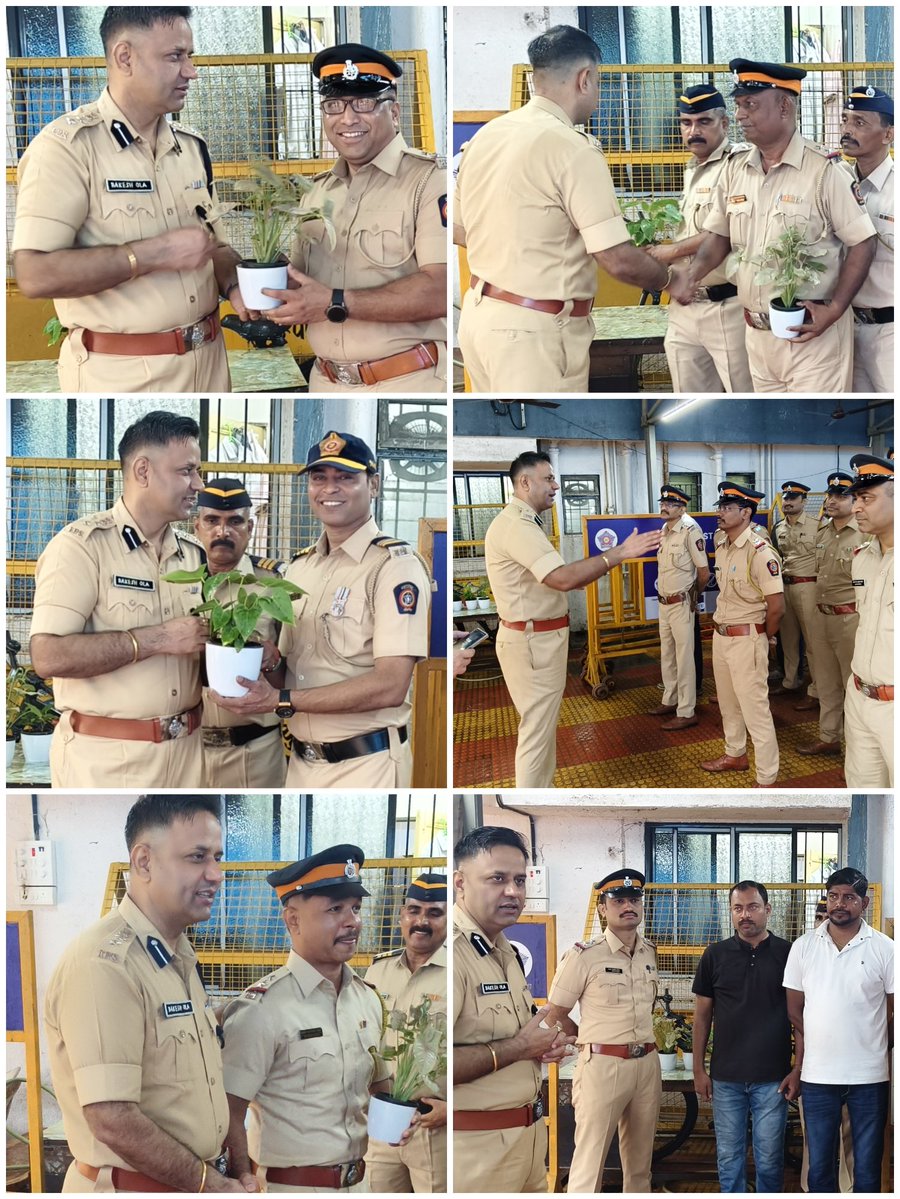 विक्रोळी पोलीस ठाणे - Vikhroli PS Mumbai (@vikhrolips) on Twitter photo आदरणीय महोदय
जय हिंद
सविनय सादर की,
आज रोजी विक्रोळी पोलीस ठाण्यास मा. पोलीस उपायुक्त, परिमंडळ 7 यांनी दिलेल्या भेटीदरम्यान विक्रोळी पोलीस ठाण्यातील विविध गुन्ह्यात उत्तम कामगिरी केलेल्या अधिकाऱ्यांचे व संबंधित स्टाफचे पुष्प-रोप देऊन त्यांच सन्मान केला.
<a href="/DcpZone7Mumbai/">पोलीस उप आयुक्त परिमंडळ ०७ - DCP ZONE 07 Mumbai</a> आदरणीय महोदय
जय हिंद
सविनय सादर की,
आज रोजी विक्रोळी पोलीस ठाण्यास मा. पोलीस उपायुक्त, परिमंडळ 7 यांनी दिलेल्या भेटीदरम्यान विक्रोळी पोलीस ठाण्यातील विविध गुन्ह्यात उत्तम कामगिरी केलेल्या अधिकाऱ्यांचे व संबंधित स्टाफचे पुष्प-रोप देऊन त्यांच सन्मान केला.
<a href="/DcpZone7Mumbai/">पोलीस उप आयुक्त परिमंडळ ०७ - DCP ZONE 07 Mumbai</a>