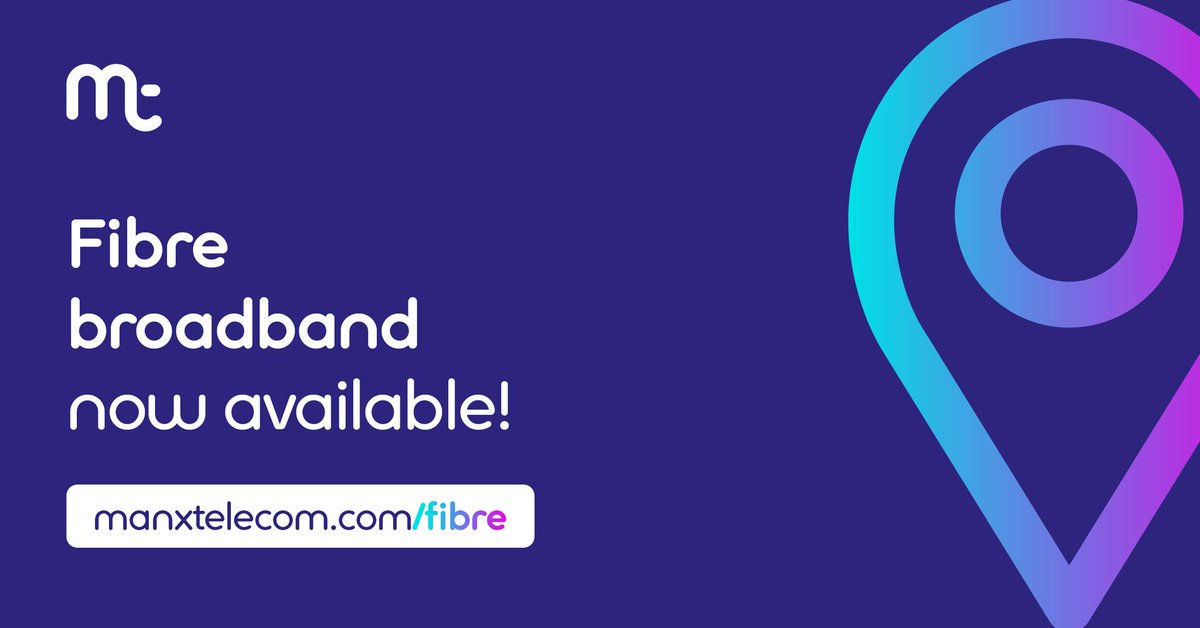 34 additional apartments or flats around the Island can now enjoy the benefits of fibre.

New releases in Port Erin, Peel, Onchan and Douglas.

You can check if fibre is available to your property at mt.im/fibre or contact 624624.