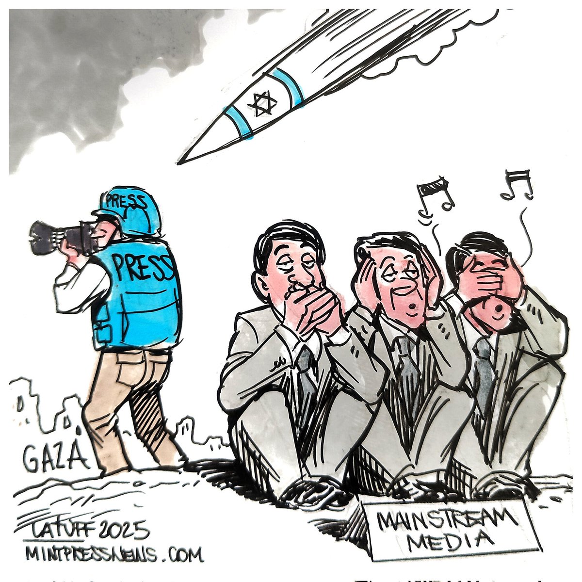 Kleber LΙΡΙΩ 🏳️🌈 🚩♍️ (@cleba10) on Twitter photo Western mainstream media and #Israel's systematic attacks on journalists.
<a href="/MintPressNews/">MintPress News</a>.
<a href="/LatuffCartoons/">Carlos Latuff</a> Western mainstream media and #Israel's systematic attacks on journalists.
<a href="/MintPressNews/">MintPress News</a>.
<a href="/LatuffCartoons/">Carlos Latuff</a>