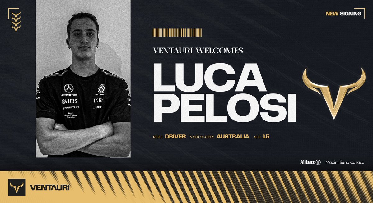 NLR Esports (@nlr_esports) on Twitter photo 🇦🇺 | <a href="/LucaPelosi52594/">Luca Pelosi</a>
We are excited to announce a hidden gem, that goes by the name of Luca Pelosi 💎
The young Aussie joins the team to gain some racing experience and to work his way on to event rosters ✅
Welcome to the team, Luca 🫡
#VentauriVNT 💛 🇦🇺 | <a href="/LucaPelosi52594/">Luca Pelosi</a>
We are excited to announce a hidden gem, that goes by the name of Luca Pelosi 💎
The young Aussie joins the team to gain some racing experience and to work his way on to event rosters ✅
Welcome to the team, Luca 🫡
#VentauriVNT 💛