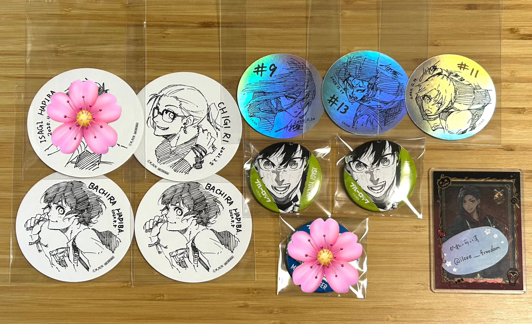 伊勢丹 ブルーロック ブルロ 潔 描き下ろし 缶バッジ ステッカー