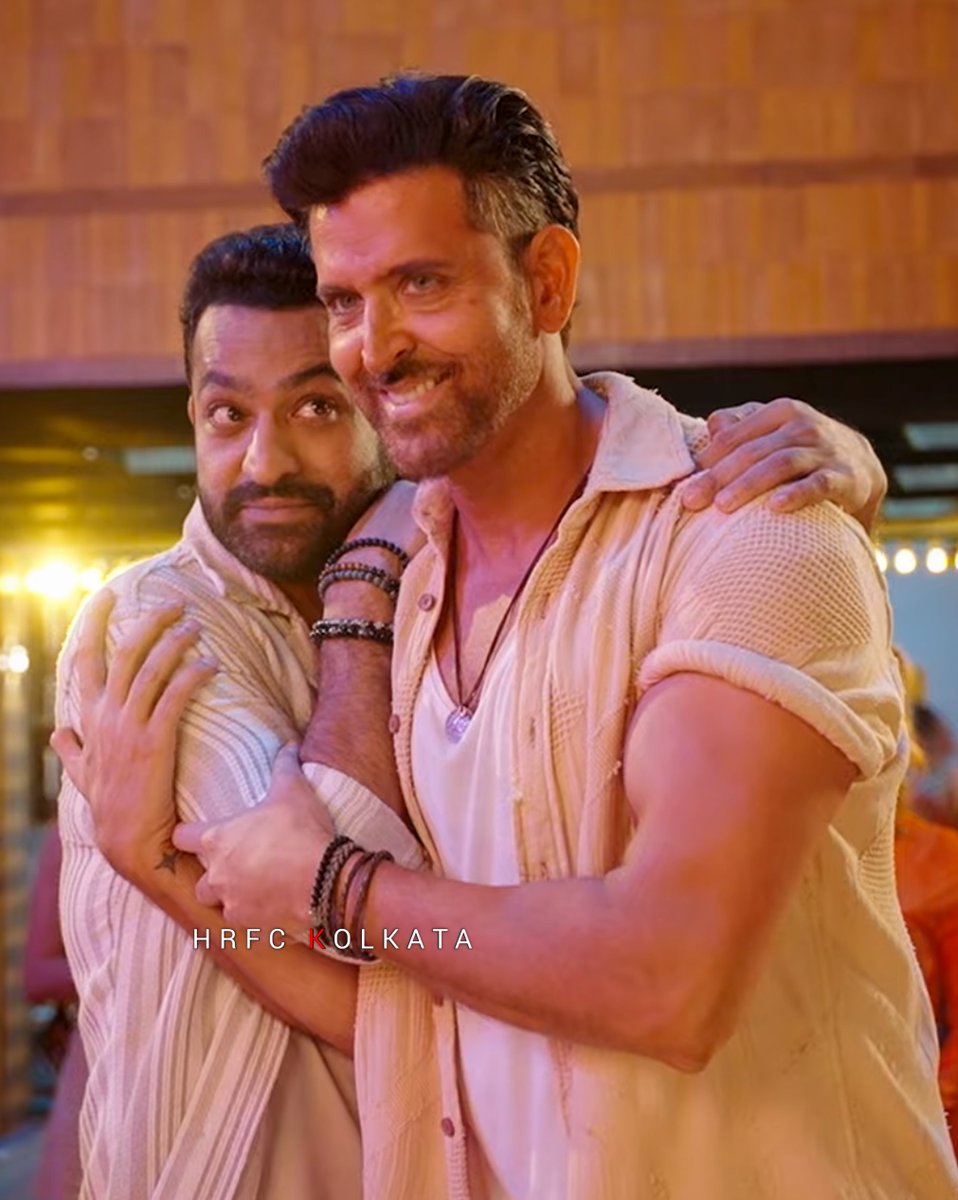 HrfcKolkata's tweet photo. Kaboo &amp; Raghu - Brotherhood

#HrithikRoshan #JrNTR #War2 https://t.co/3RJ07aju8N