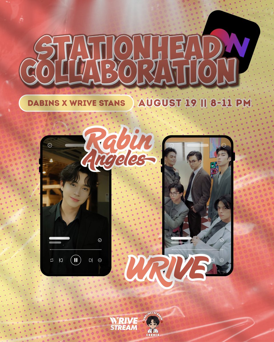 _dabincorner's tweet photo. It's collab time! ๐๐ฅ
Dabins x WRIVE fanmily
๐๏ธ August 19 | 8 PM
๐ง https://t.co/RiWG0ZhQdn
Rabin and WRIVE together โ let's bring the energy! โค๏ธโ๐ฅ
#DaCollabs w/ @wrivestream
#RabinAngeles | #WRIVE https://t.co/YsFx7ITi4X