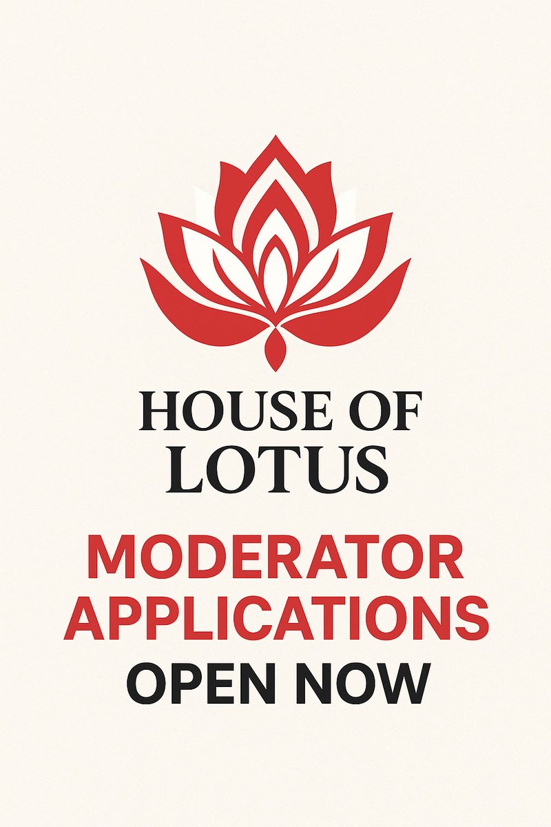 🪷House of Lotus is looking for Moderators! 🪷

We’re building a safe + competitive space for women in COD and need passionate, supportive people to help us grow.

If you’re active, approachable, and ready to shape our community, apply now 💮

FORM - forms.gle/BEt4Mb6ARUjMS3…