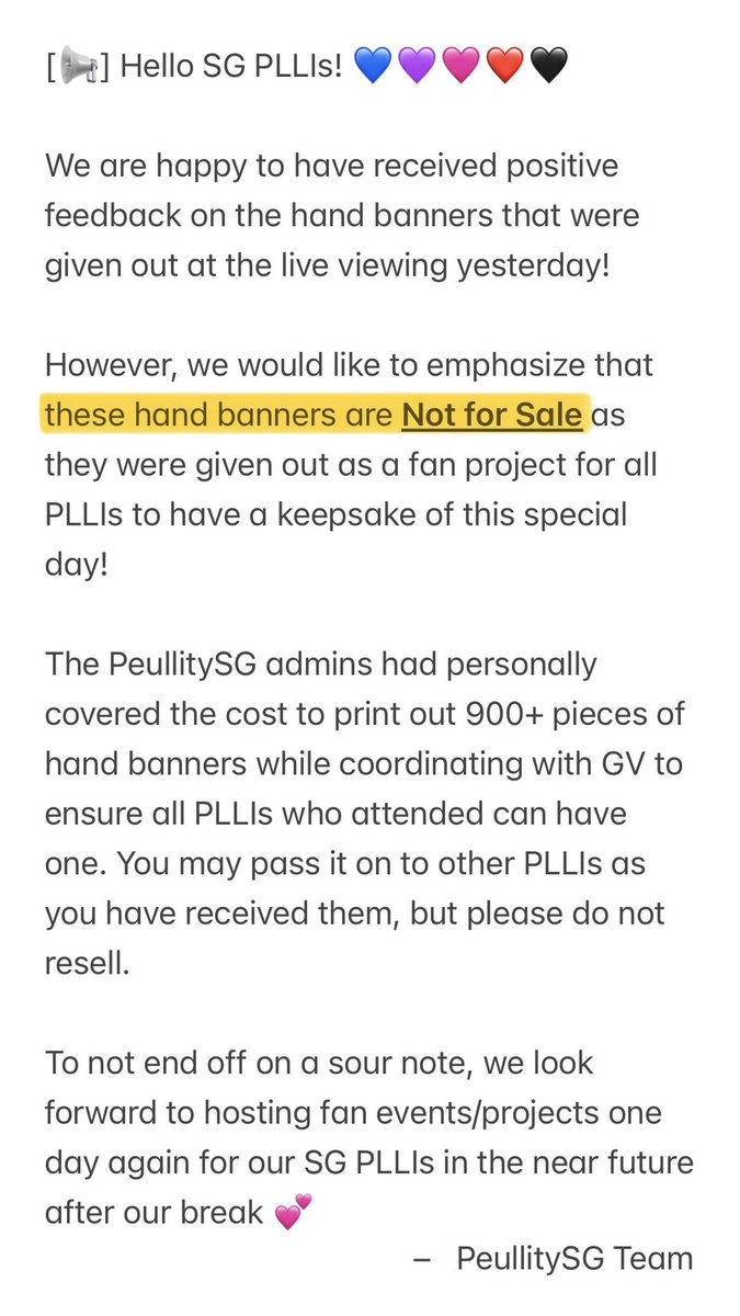 [💌] A Message from the PeullitySG Team