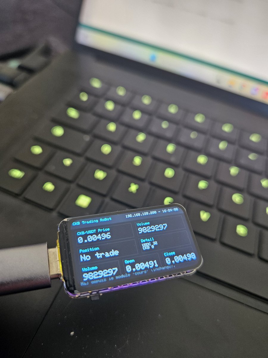 sulfuroid's tweet image. AFTER 1 YEAR IF simulated test. Finishing the code for my #esp32c6 @EspressifSystem #Binance #CKB @NervosNetwork mini Trading Bot. So excited. Shoud be finished today. Checks pair value, available USDC on spot account, engaged trades, set orders and trailing stop losses